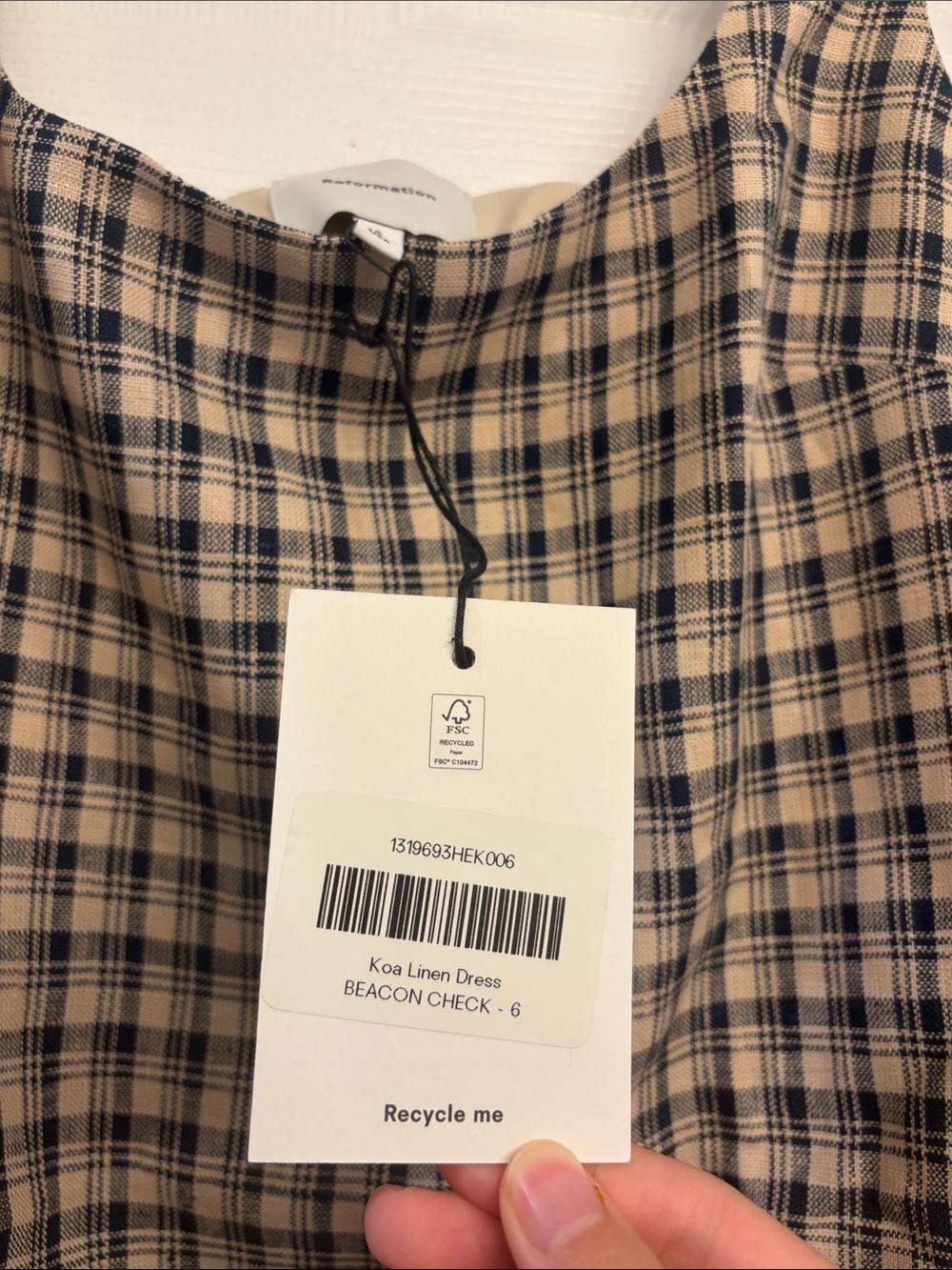 Reformation Koa Linen Mini Dress NWT - Picture 7 of 7